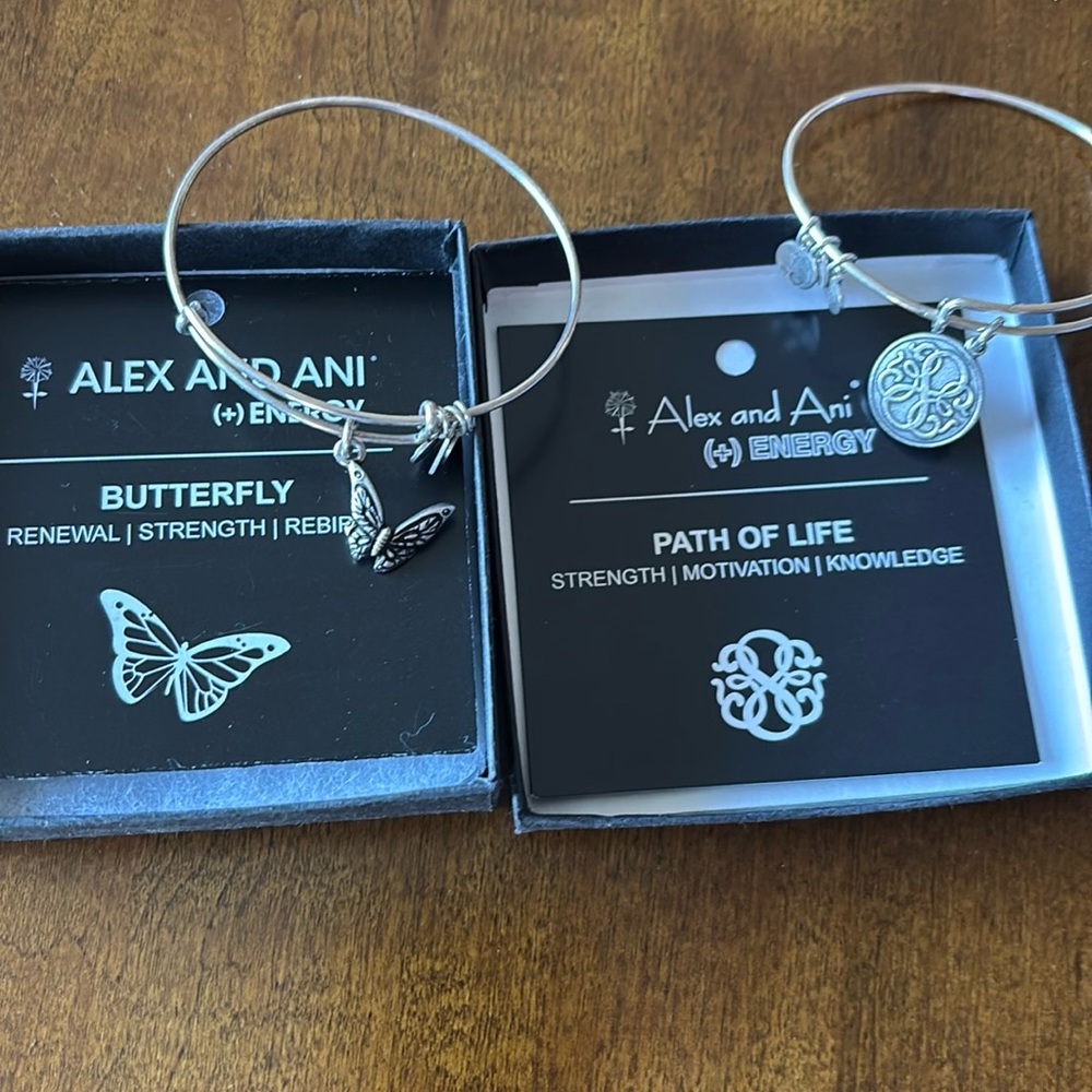 Alex and Ani Energy bracelets Path of Life & Butterfly